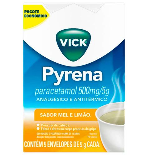 Vick Pyrena Pó para Solução Oral Mel e Limão 5g 500mg