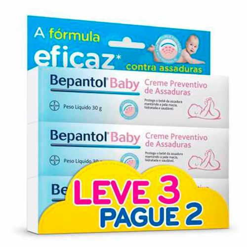 Creme Preventivo de Assaduras Bepantol Baby 30g 3 Unidades