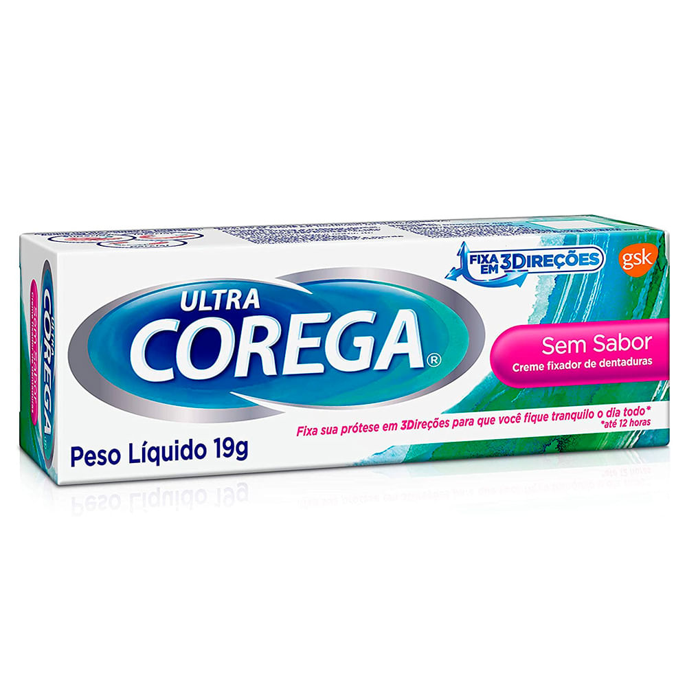 Fixador de Dentadura Ultra Corega Creme Sem Sabor 19g - Extrafarma