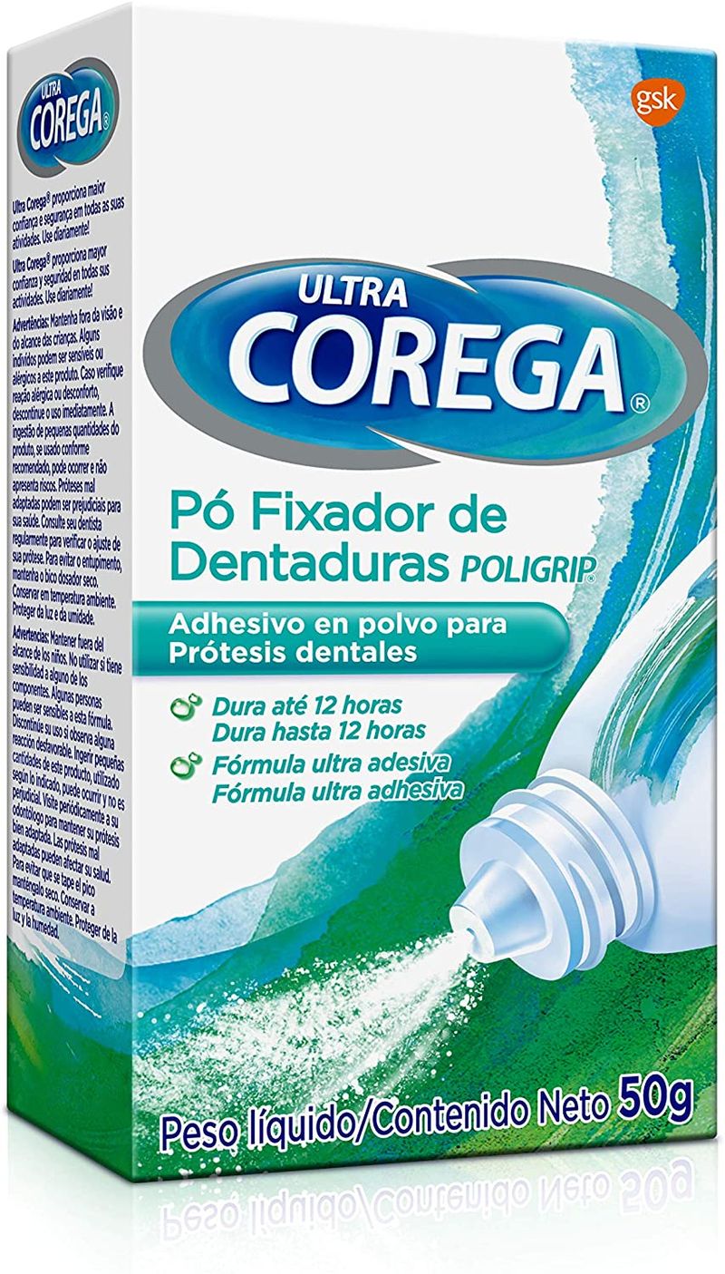 Pó Fixador de Dentadura Corega Ultra 22g - Extrafarma