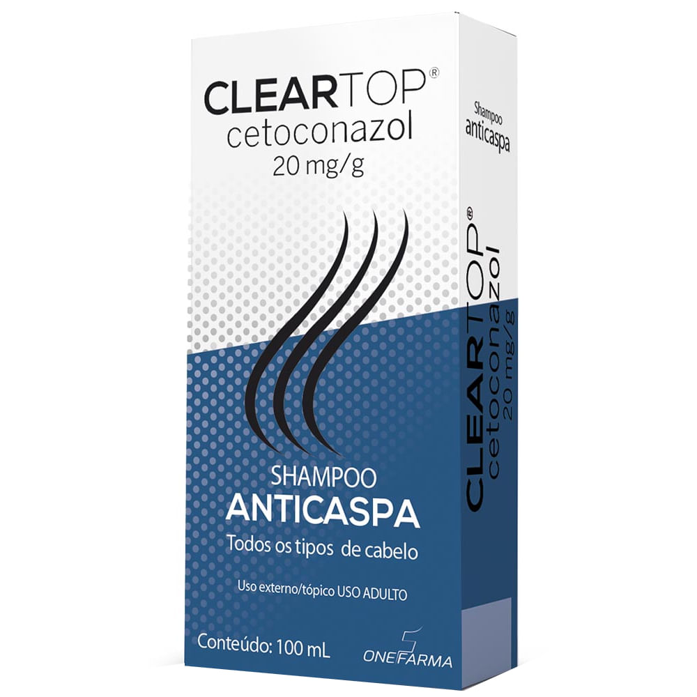 Shampoo Anticaspa Dermatológico Cleartop Cetaconozol 100ml - Extrafarma