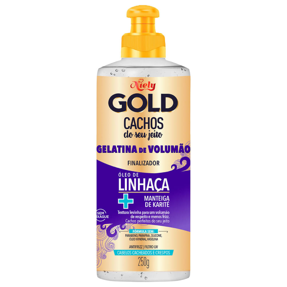 Finalizador Niely Gold Cachos Do Seu Jeito Gelatina De Volumao 250g Extrafarma