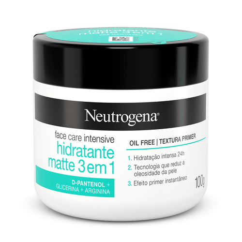 Hidratante Facial Neutrogena Face Care Intensive Matte 3 em 1 100g