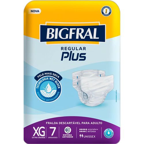 Fralda Bigfral Plus Regular XG 7 Unidades
