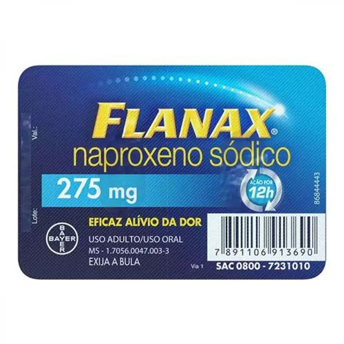 Flanax Bayer 275mg com 2 comprimidos revestidos